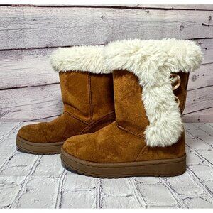 SO Girls Brown Faux Suede Boots - SIZE 12